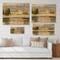 Designart - Historic Church On The Rock On Banks of The River - Lake House Print on Natural Pine Wood